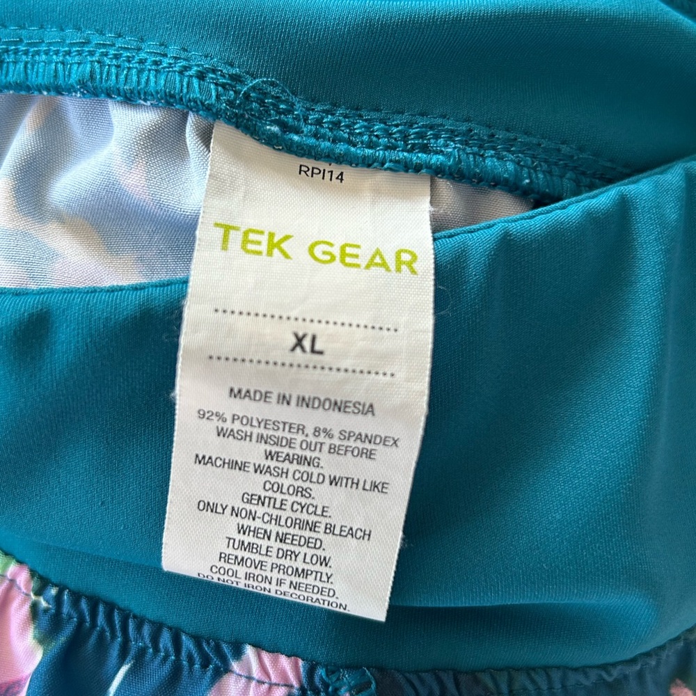 tek gear Floral Athletic Shorts in Teal, Pink & Yellow - Picture 11 of 11